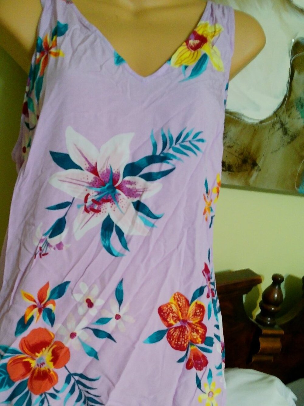 OLD NAVY TROPICAL TOP SIZE LARGE GOOD CONDITION